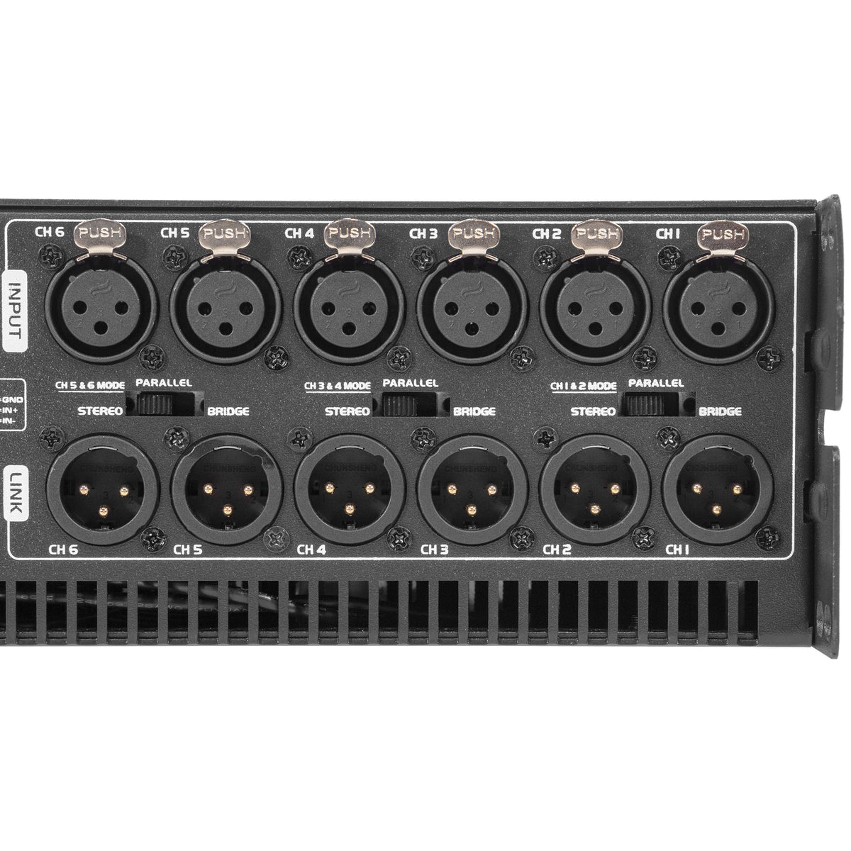 HPA Hybrid-6C – gros plan sur les connecteurs XLR de la face arrière