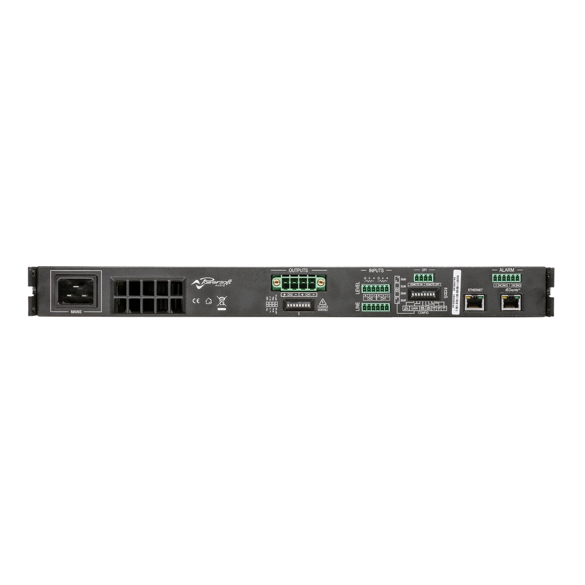 Powersoft Duecanali 6404 DSP+ – vue de trois-quarts