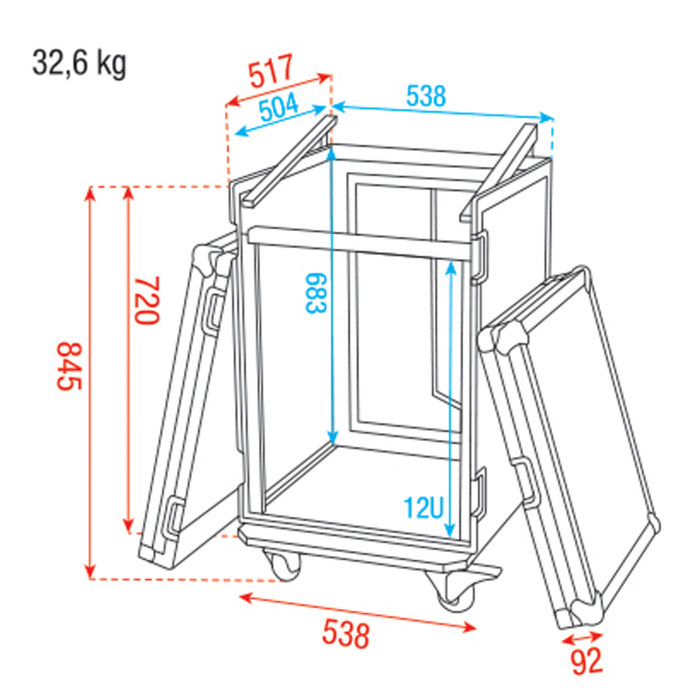 SHOWGEAR Combi case 12U