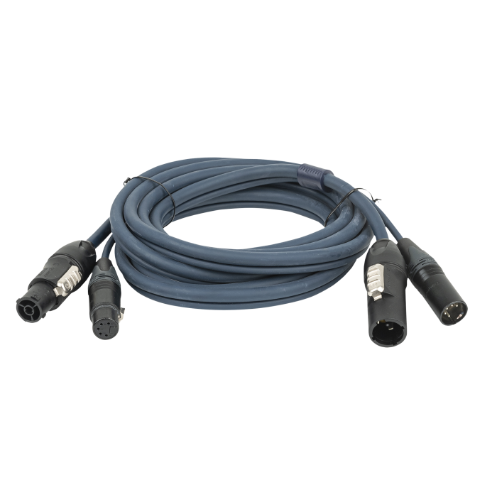 Dap Câble hybride FP-14 – PowerCON TRUE1 & XLR 5 broches, alimentation + DMX/RDM