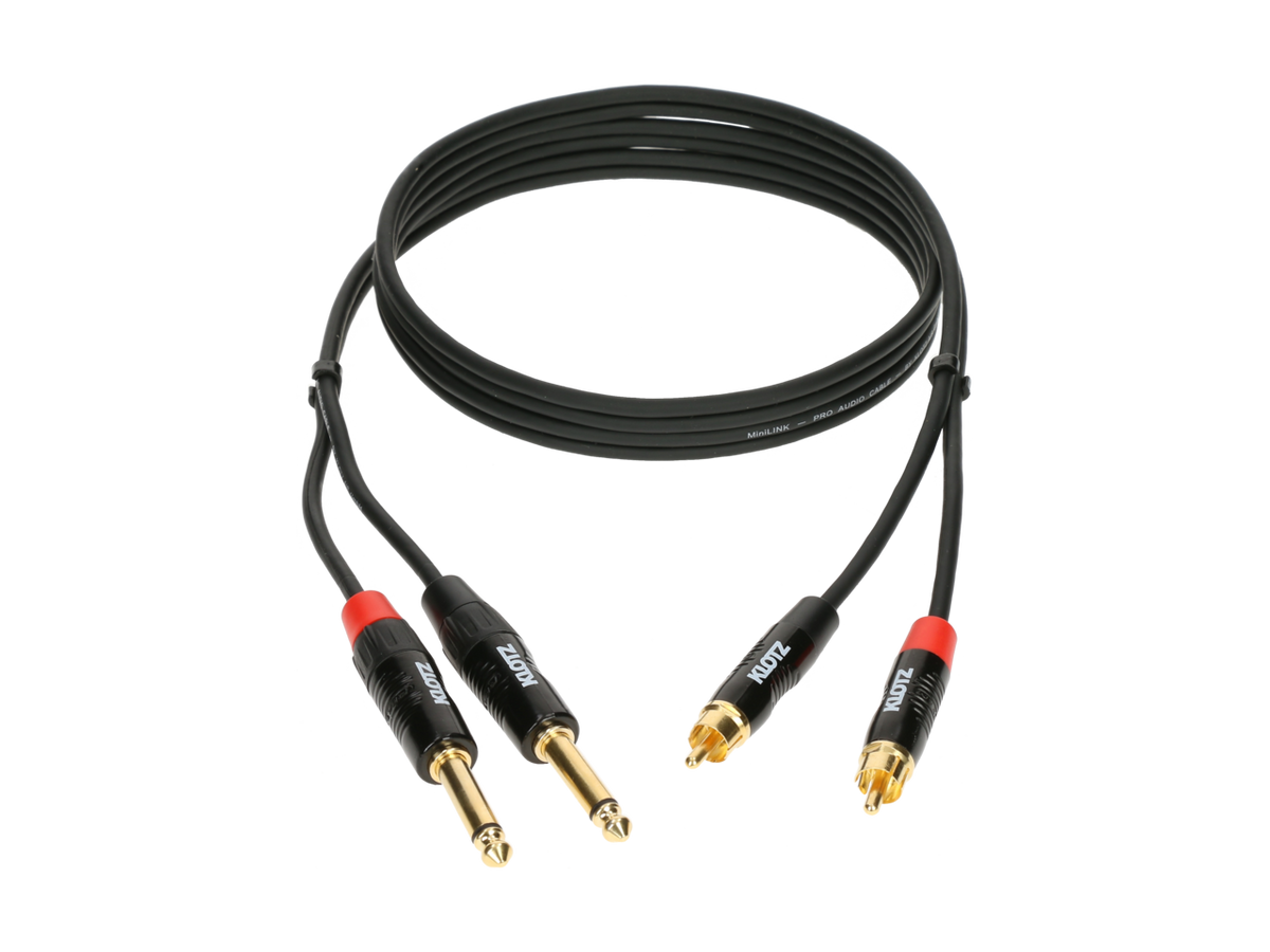 Klotz RCA mâle – Jack mâle mono (série MiniLink Pro)