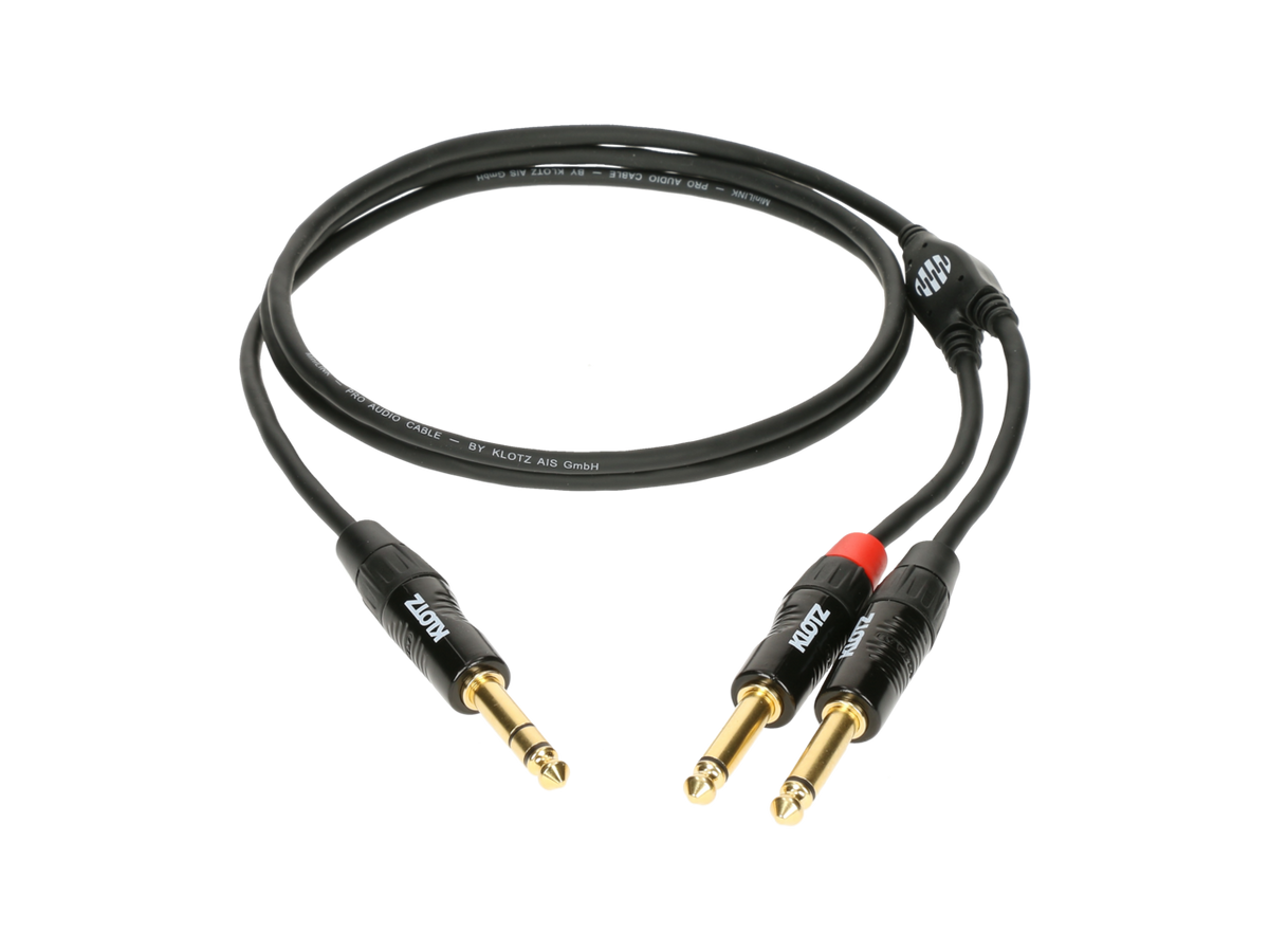 Klotz Câble Jack mâle TRS – 2x Jack mâle mono TS