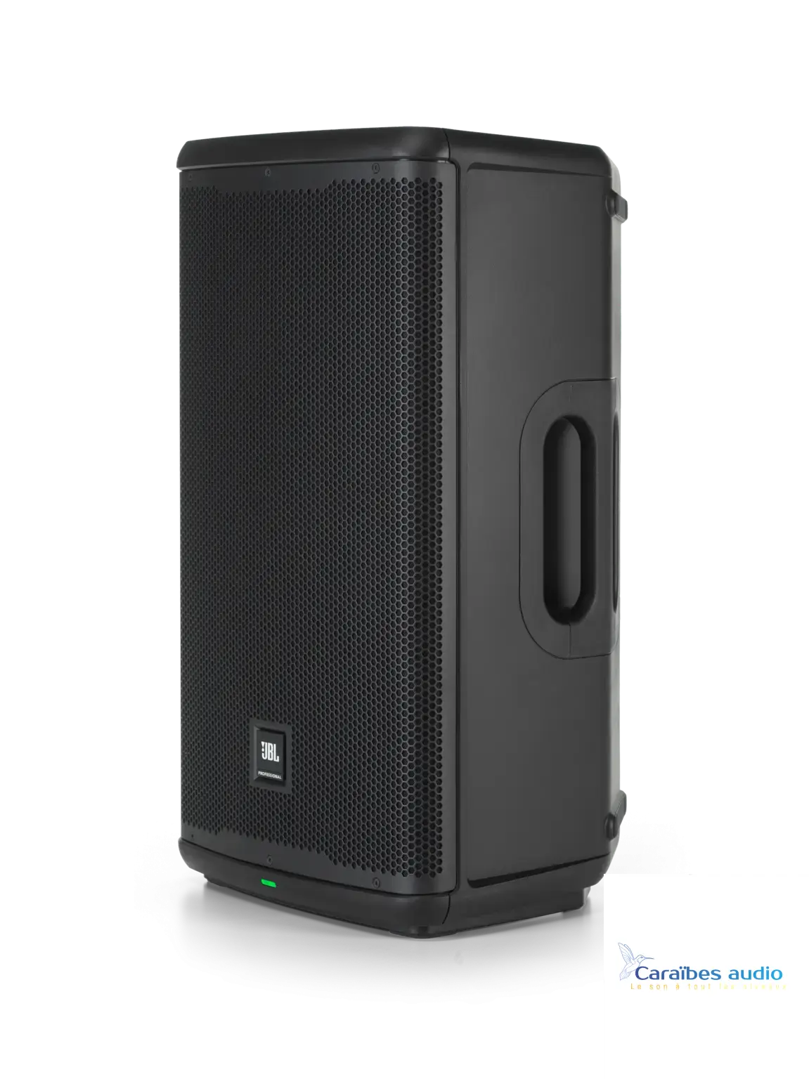 JBL EON712 – vue de trois-quarts (variante 2)