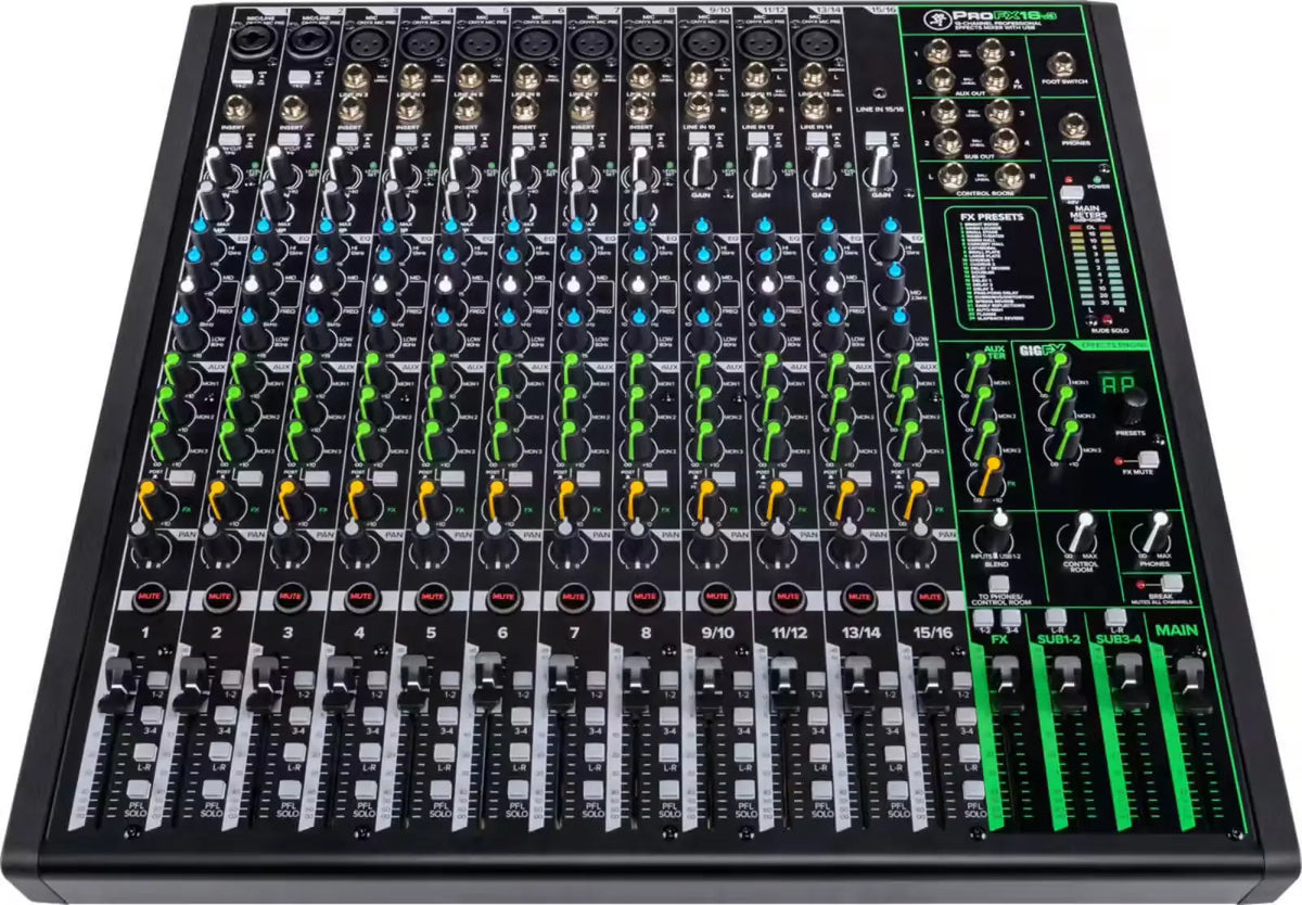 Mackie ProFX16v3 – vue générale