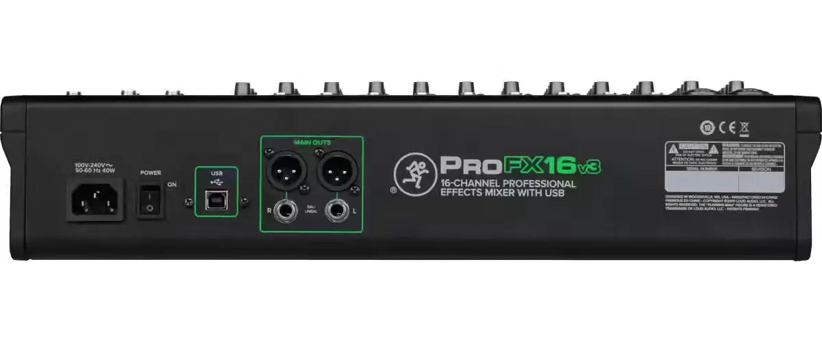 Mackie ProFX16v3 – vue de profil