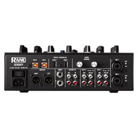 Rane SEVENTY – face arrière avec entrées, sorties XLR, USB et micros – Caraïbes Audio