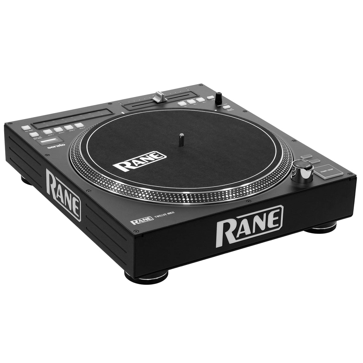 Rane TWELVE MKII – platine de contrôle motorisée 12 pouces, vue en perspective – Caraïbes Audio