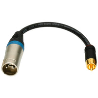 Klotz XLR-MRCAM – adaptateur XLR 3 broches mâle vers RCA mâle de 20 cm