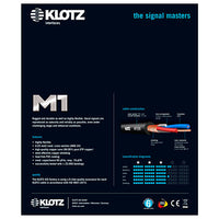 Klotz Câble micro M1 Pro XLR 3 broches femelle / Jack 6,35 mm mâle TS mono asymétrique 5 m (M1FP1K) – photo produit 3