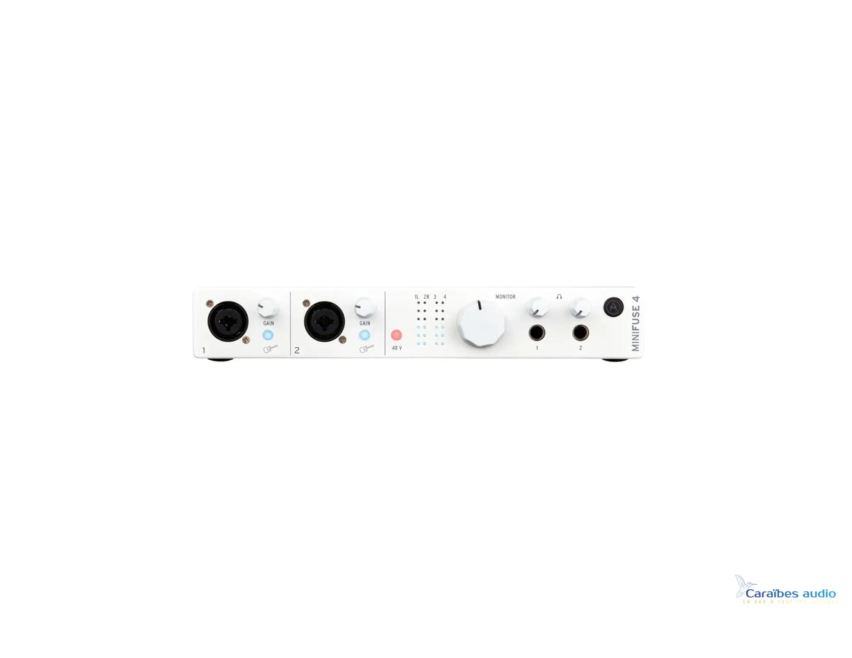 Arturia MiniFuse 4 Blanc – vue de profil