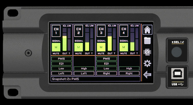 RAM Audio Pi2-3K – détail de la face avant de la série Pi