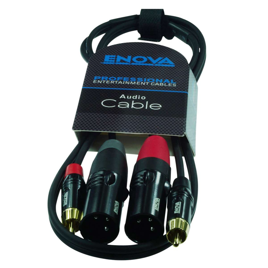 Câble Adaptateur ENOVA XLR Mâle / 2x RCA Mâle - 1 m
