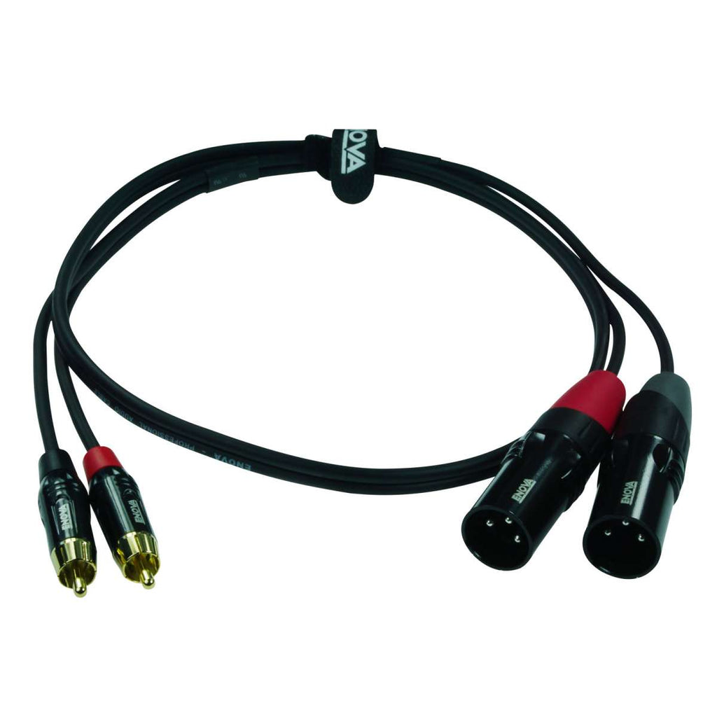 Câble Adaptateur ENOVA XLR Mâle / 2x RCA Mâle - 1 m