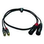 Câble Adaptateur ENOVA XLR Mâle / 2x RCA Mâle - 1 m