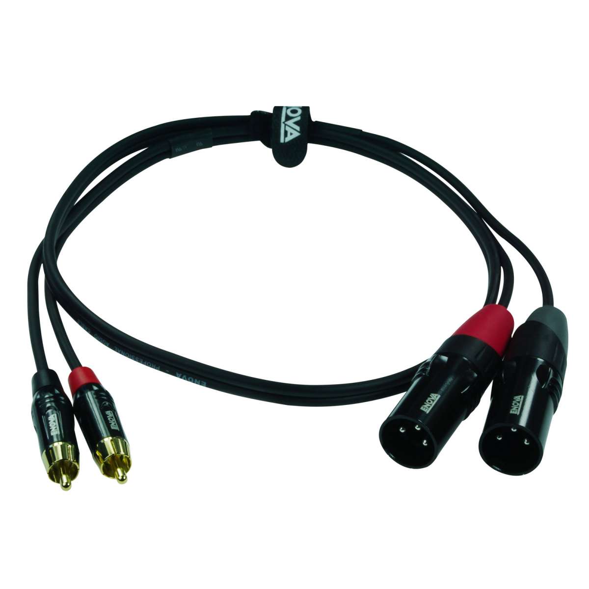 Câble Adaptateur ENOVA XLR Mâle / 2x RCA Mâle - 1 m