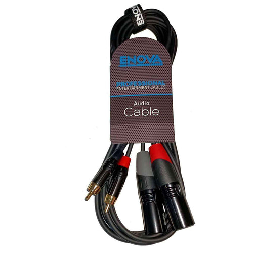 Câble Adaptateur ENOVA XLR Mâle / 2x RCA Mâle - 1 m