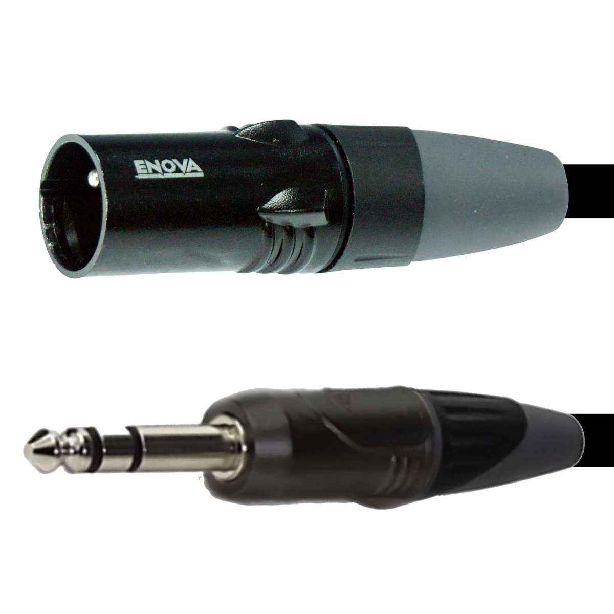 ENOVA XLR Mâle vers Jack 6.35mm TRS - 3m – vue générale