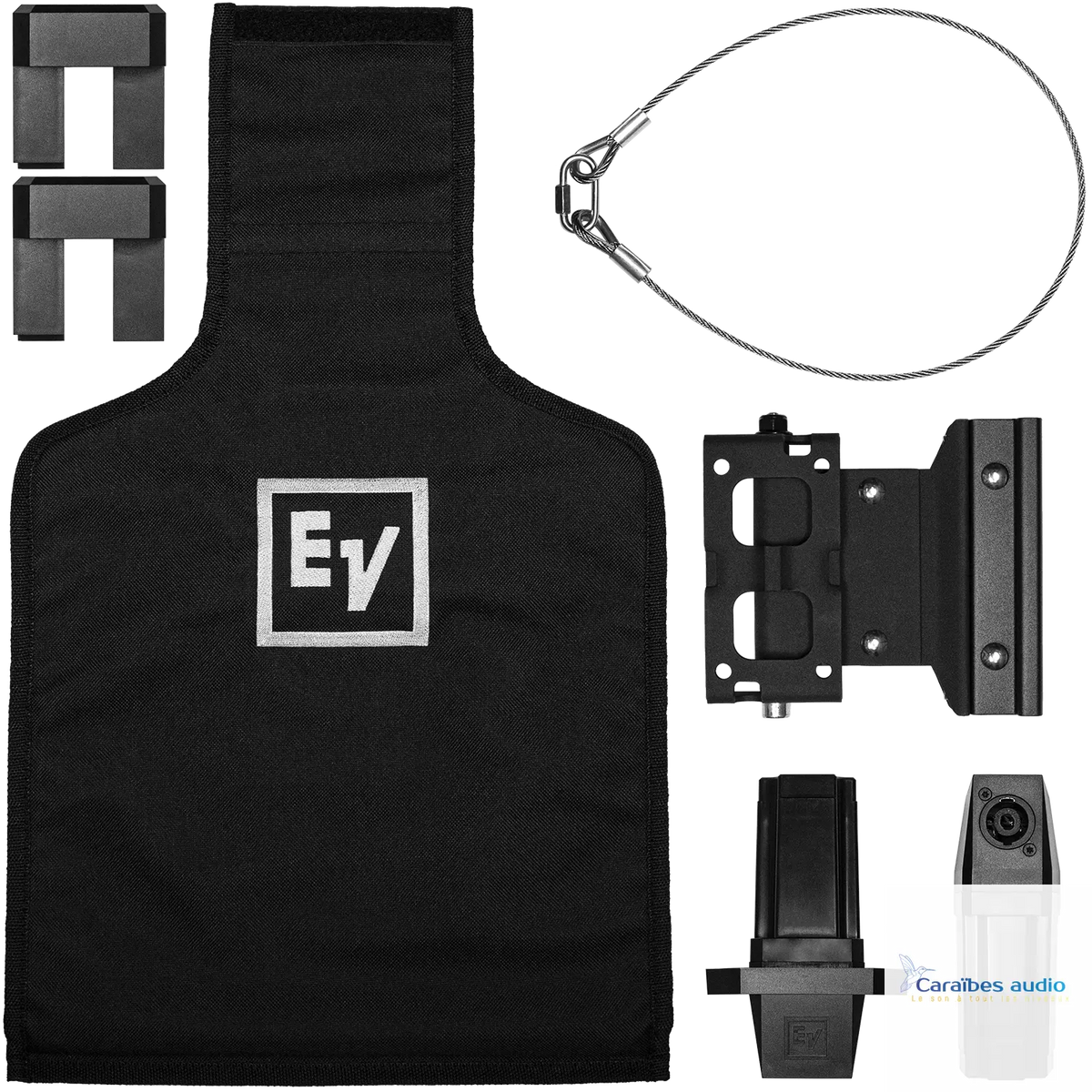 Kit de fixation murale EVOLVE-WMK-NB/NW (Speakon) Noir