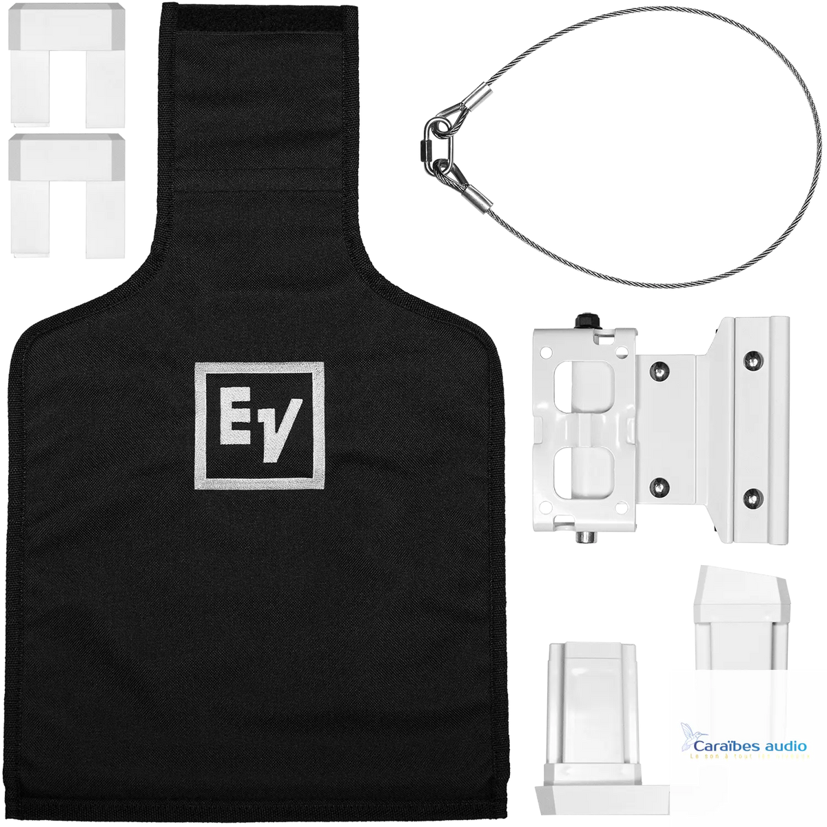 Kit de fixation murale EVOLVE-WMK-PB/PW (Phoenix) Blanc – vue de profil