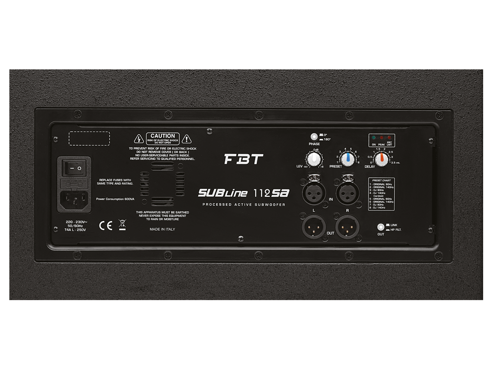 Subwoofer FBT SUBLINE 112SA FBT
