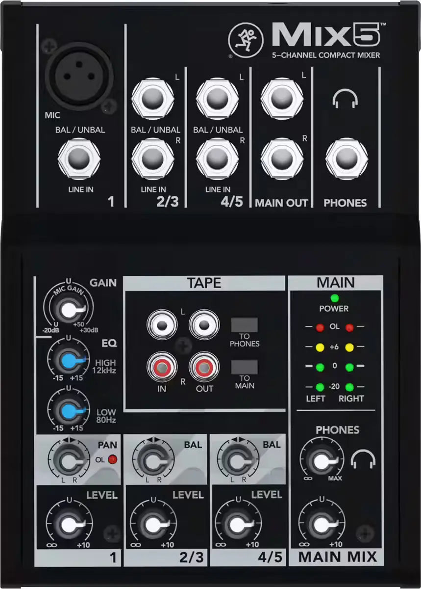 Mackie - Mix5 – Console de mixage analogique