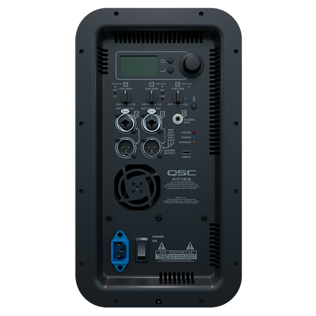 QSC KC12 – vue arrière