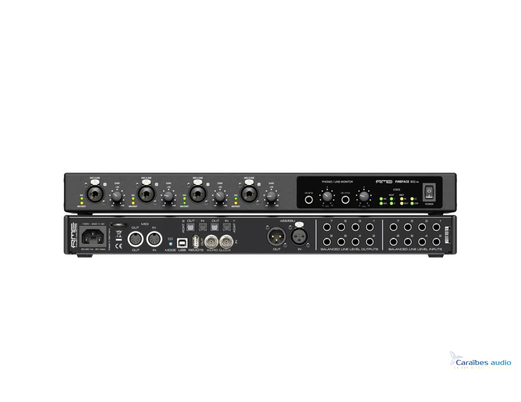 Interface audio RME Fireface 802 FS AE édition limitée avec façade noire