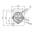 ENOVA - Connecteur XLR mâle 3broches