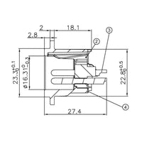 ENOVA - Connecteur XLR mâle 3broches