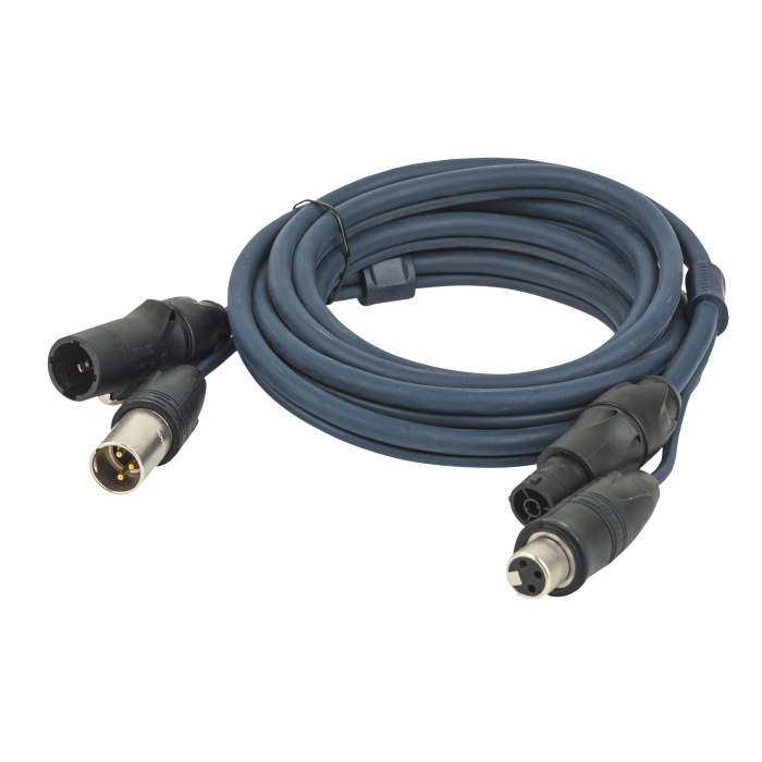 Dap Câble hybride FP-15 – PowerCON TRUE1 & XLR 3 broches IP65, alimentation + DMX