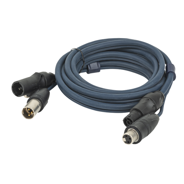 Dap Câble hybride FP-15 – PowerCON TRUE1 & XLR 3 broches IP65, alimentation + DMX
