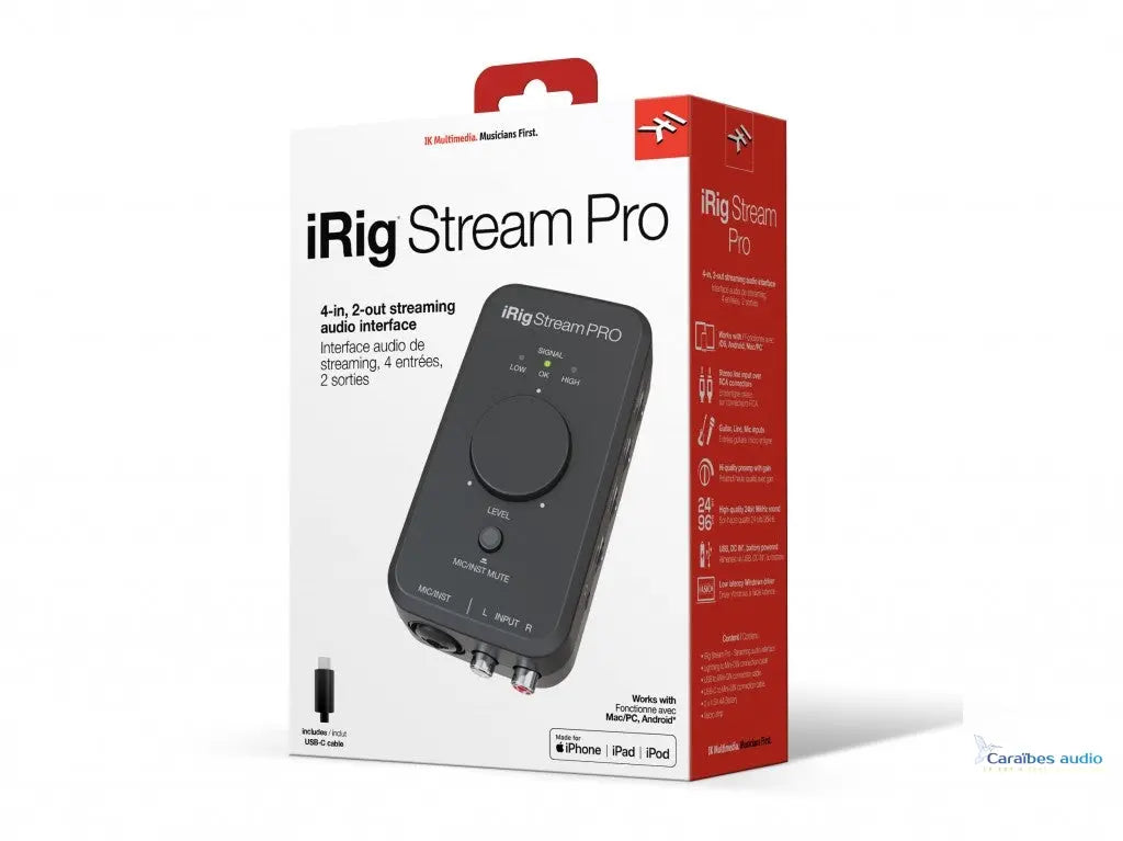 IK Multimédia iRig Stream Pro – vue de profil droit