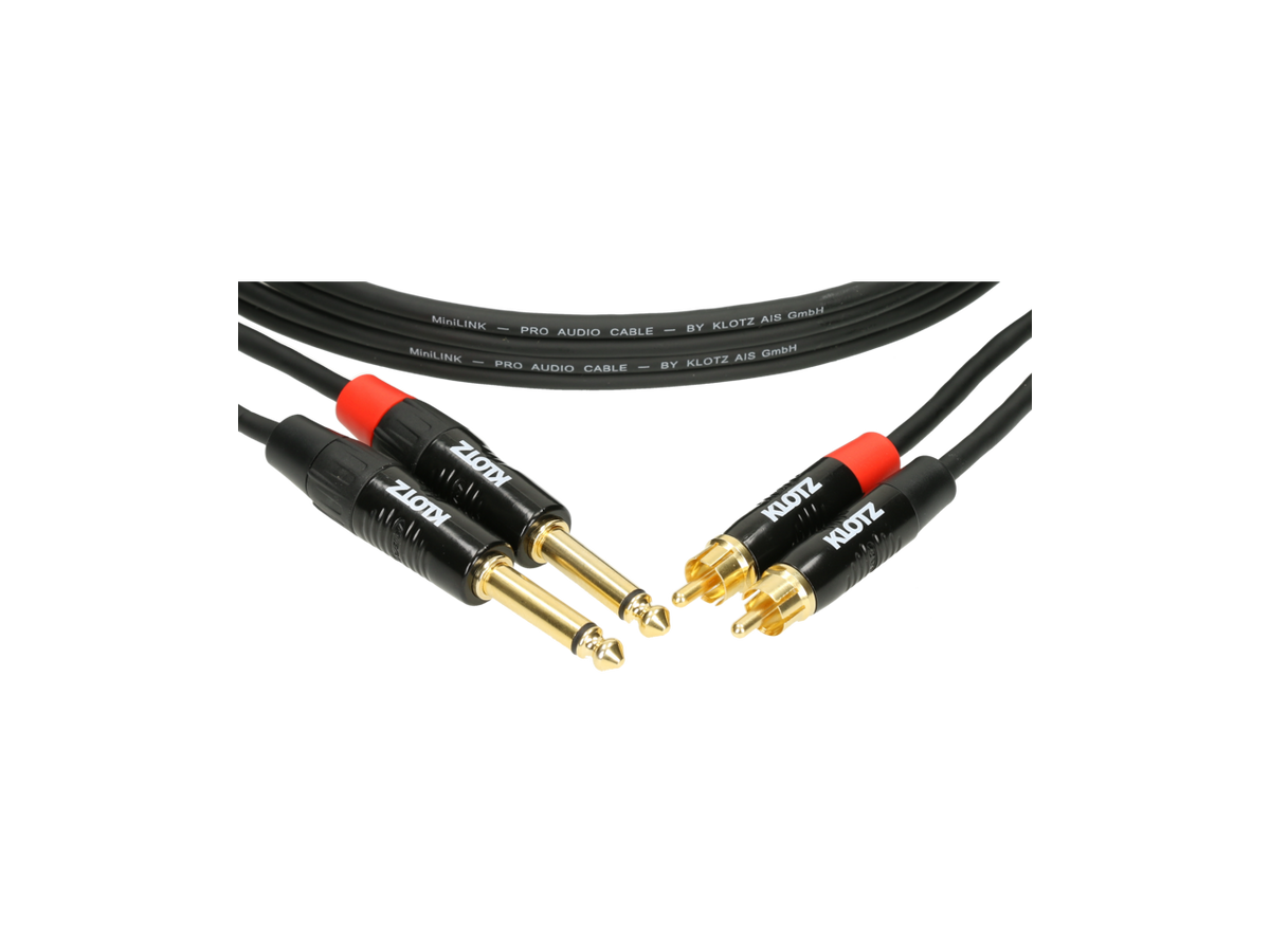 Klotz RCA mâle – Jack mâle mono (série MiniLink Pro)