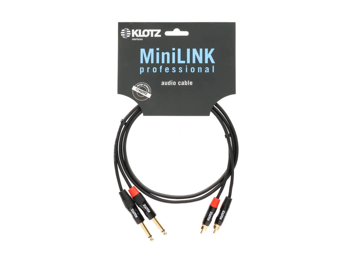 Klotz RCA mâle – Jack mâle mono (série MiniLink Pro)
