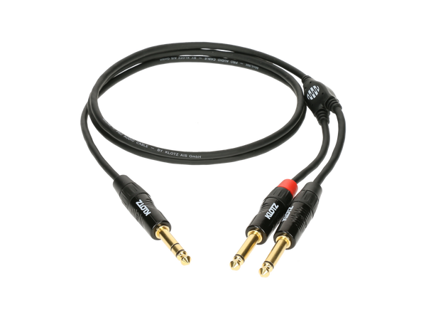 Klotz Câble Jack mâle TRS – 2x Jack mâle mono TS