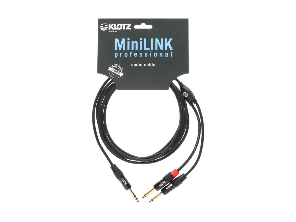 Klotz Câble Jack mâle TRS – 2x Jack mâle mono TS